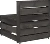 vidaXL Garten-Mittelsofa aus Paletten Grau Kiefernholz Produktbild-Vorschau 4