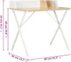 vidaXL Stôl biely a prírodný 80x50x84 cm Náhľad obrázku produktu 6