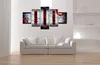 Obraz na plátně Abstrakce Červená 5-dílný 160x80 cm Náhled obrázku produktu 3