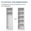 Garderobenschrank in weiß Garderobe Mehrzweckschrank 50cm Produktbild-Vorschau 5