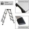 Klappbare Leiter 4 Stufen, Trittleiter aus Aluminium, Produktbild-Vorschau 3
