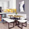 Eckbank AKIKO METAL mit Tisch und B nken 196x142 rechts - Produktbild-Vorschau 2