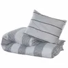 vidaXL Bettwäsche-Set Grau 200x200 cm Baumwolle Produktbild-Vorschau 3