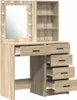 A vanity table with a mirror and drawers, shown against a white background. Podgląd zdjęcia produktu