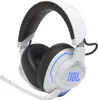 A white and black gaming headset with blue accents. Produktbild-Vorschau