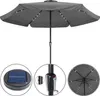 KINGSLEEVE® Parasol de jardin extérieur LED solaire 330cm Voir les images du produit 2