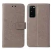 A flip cover phone case for a Samsung Galaxy S20, shown open and closed. Produktbild-Vorschau