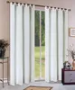 A window with white curtains and a view of greenery outside. Produktbild-Vorschau