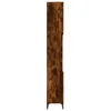 Side view of a tall, narrow wooden cabinet with a dark, rustic finish. Náhľad obrázku produktu