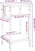 vidaXL Bočný stolík Brown Oak Optics 35x30x60 cm Materiál Náhľad obrázku produktu 8