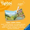An open book with an interactive pen, showing a mountain landscape with people and animals. Voir les images du produit