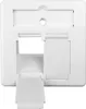 A white wall plate for network sockets. Produktbild-Vorschau