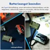 Collage of images showing a green flashlight and its charging process. Anteprima dell’immagine prodotto