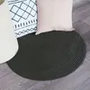 Baumwollteppich mit Kordel-Effekt schwarz Ø70 Produktbild-Vorschau 2