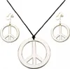 Hippie Halskette & Ohrringe mit Peace-Zeichen für Flower Produktbild-Vorschau 1