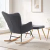 okwish moderner Schaukelstuhl mit Fußhocker und Produktbild-Vorschau 6