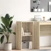 vidaXL Regál 2 priehradky Sonoma dub 40x30x76,5 cm odvodený Náhľad obrázku produktu 2