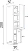Flex Well Apothekerschrank Nepal BxTxH 30 x 57 x 200 cm Produktbild-Vorschau 3
