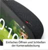 A close-up of an Amazon Echo Show 5 with a dog on the screen and text overlay. Produktbild-Vorschau
