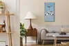 Wandbild Leinwand Bilder mit Uhr Geräuschlos 30x60 Malerei Produktbild-Vorschau 3