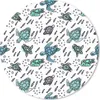 MuchoWow® Mauspad Mousepad Muster - Schildkröte - Fisch Produktbild-Vorschau 1