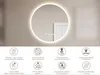 HOKO LED Wandspiegel Rund 80 cm Anti-fog Uhr Modernes Produktbild-Vorschau 10