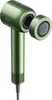 A green hairdryer is shown against a white background. The nozzle attachment is detached and positioned to the right of the main body. Anteprima dell’immagine prodotto