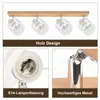 ZMH faretto da soffitto 4 fiamme plafoniera legno LED Anteprima dell’immagine prodotto 2