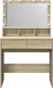 A vanity table with a mirror and LED lights. Náhled obrázku produktu