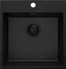 PRIMAGRAN Spülbecken Alles Schwarz 48x50cm, Granitspüle 1 Produktbild-Vorschau 1