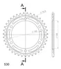 Stahl-Kettenrad Supersprox 530 - 38Z (schwarz) Produktbild-Vorschau 2