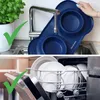 Silikon Napf mit Edelstahl Vorratsbehälter, 400ml, blau, Produktbild-Vorschau 4