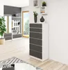 Kommode AKORD K60 Weiß 60 cm 6 Schubladen Front Graphitgrau Produktbild-Vorschau 4