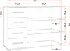 A technical drawing with dimensions of a piece of furniture, likely a dresser or cabinet. Produktbild-Vorschau