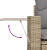 11-tlg. Garten-Sofagarnitur mit Kissen Beige Poly Rattan Produktbild-Vorschau 6
