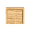 A wooden chest of drawers with two doors and a grifless appearance. Produktbild-Vorschau