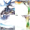 Wanduhr - Rund - Glasuhr - Moose Berge Winter illustration Produktbild-Vorschau 8