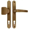 Türgriff / Türdrücker / Türklinke / Drückergarnitur DHS 92mm (Schildbreite 32mm) - Gold F4 - mit Knauf Tuergriff-Tuerdruecker-Tuerklinke-Drueckergarnitur-DHS-92mm-(Schildbreite-32mm)-Gold-F4-mit-Knauf Produktbild-Vorschau