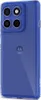 A clear, professional shot of the back of a transparent phone case with a blue phone inside, presented on a white background. Produktbild-Vorschau