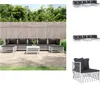 vidaXL 8-tlg. Garten-Lounge-Set mit Kissen Weiß Stahl -  Produktbild-Vorschau 1