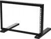 A black open frame server rack with two base supports, shown against a white background. Produktbild-Vorschau