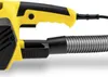 A close-up view of a yellow and black power tool, likely a sander or planer, with a ribbed hose attachment. Produktbild-Vorschau