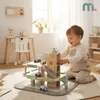 Große dreistöckige Holzgarage für Kinder – Parkhaus mit Produktbild-Vorschau 3