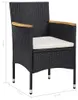 vidaXL 5dílná zahradní jídelní souprava Black Poly Rattan Náhled obrázku produktu 7