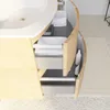 Hängendes Badezimmermöbel, gekrümmt 105 cm, Honigfarben mit Produktbild-Vorschau 3