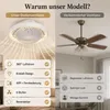 49cm stropní ventilátor s osvětlením, plynule stmívatelný, Náhled obrázku produktu 10