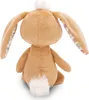A plush toy rabbit seen from the back, sitting down. Produktbild-Vorschau