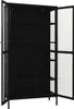 vidaXL Vitrine Schwarz 90x40x180 cm Stahl und Gehärtetes Produktbild-Vorschau 6