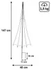 DanDiBo Rankhilfe Rankgitter Metall Schwarz H-150cm Produktbild-Vorschau 2