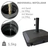 osoltus Schirmständer 50x50cm auf Rollen befüllbar 24kg Produktbild-Vorschau 5